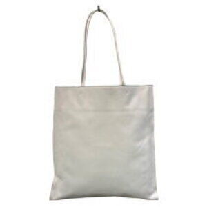 Prada Bag Logo Triangle White Tote Leather